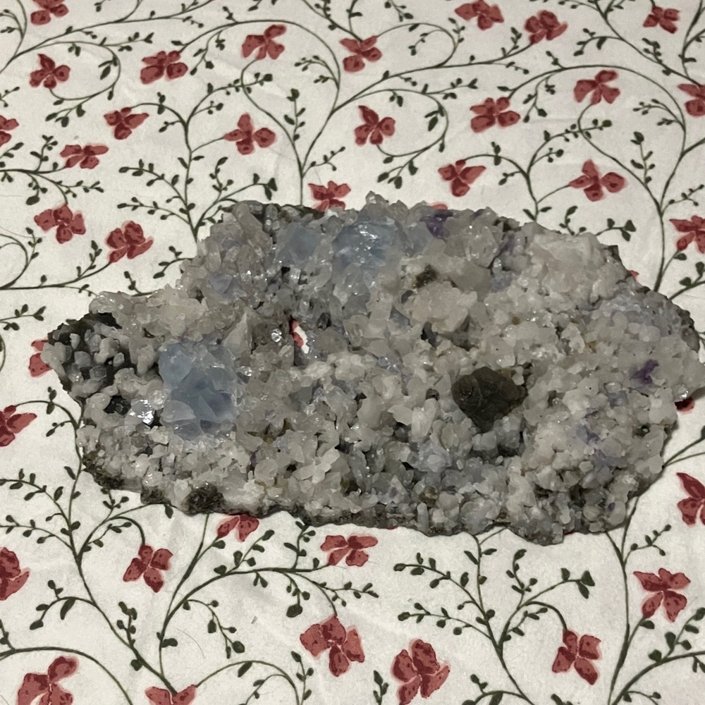 Apophylite, Fluorite And Quartz Mineral